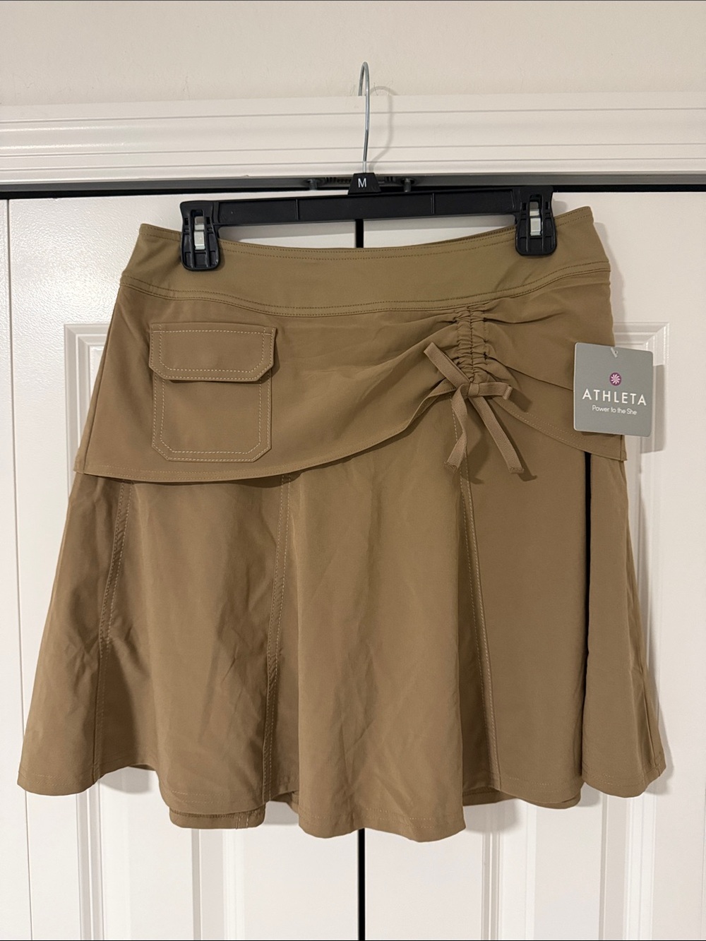 Athleta Tan Brown Skort with Side Pocket & Drawstring